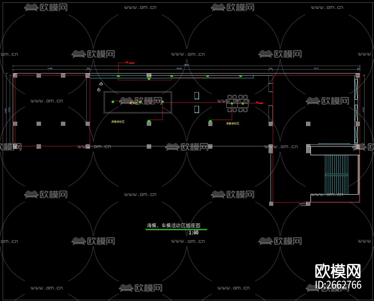 教室CAD施工图下载（渲染图8）
