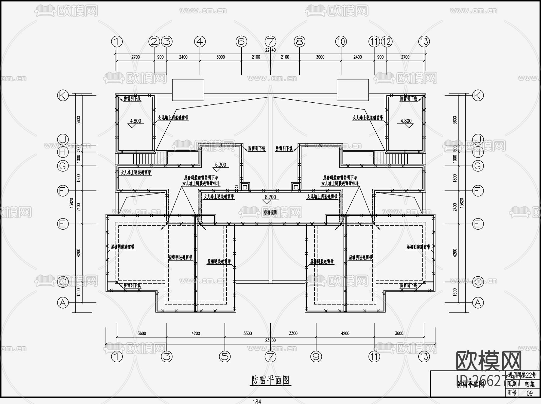 自建房建筑电气CAD施工图下载（渲染图10）