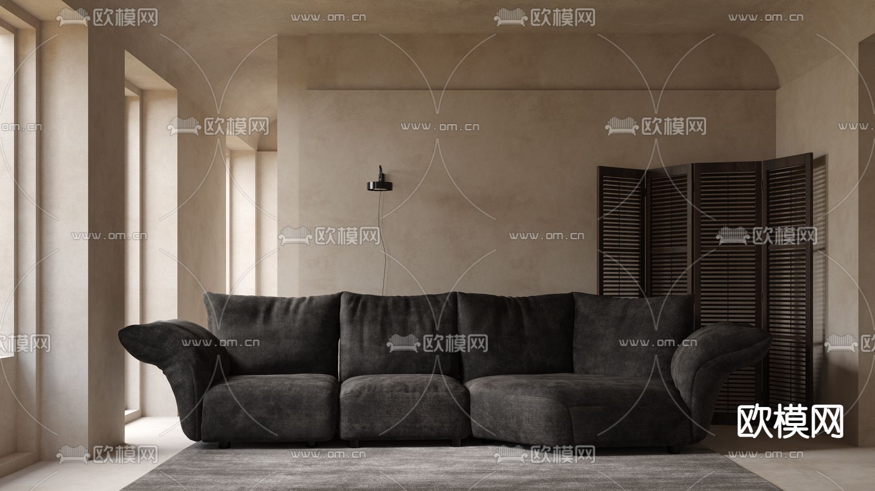 edra 多人沙发3d模型下载