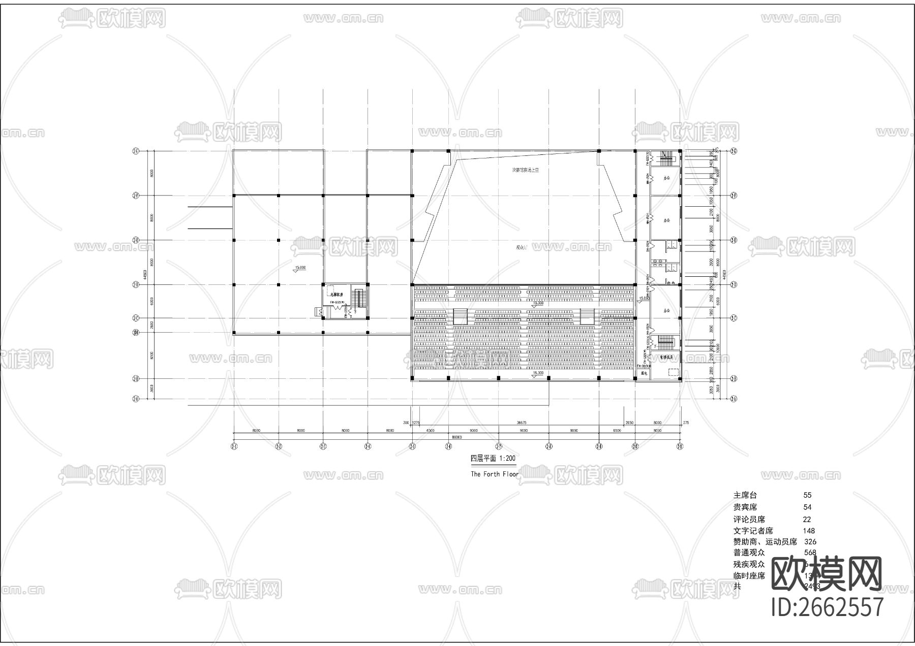 决赛馆CAD施工图下载（渲染图6）