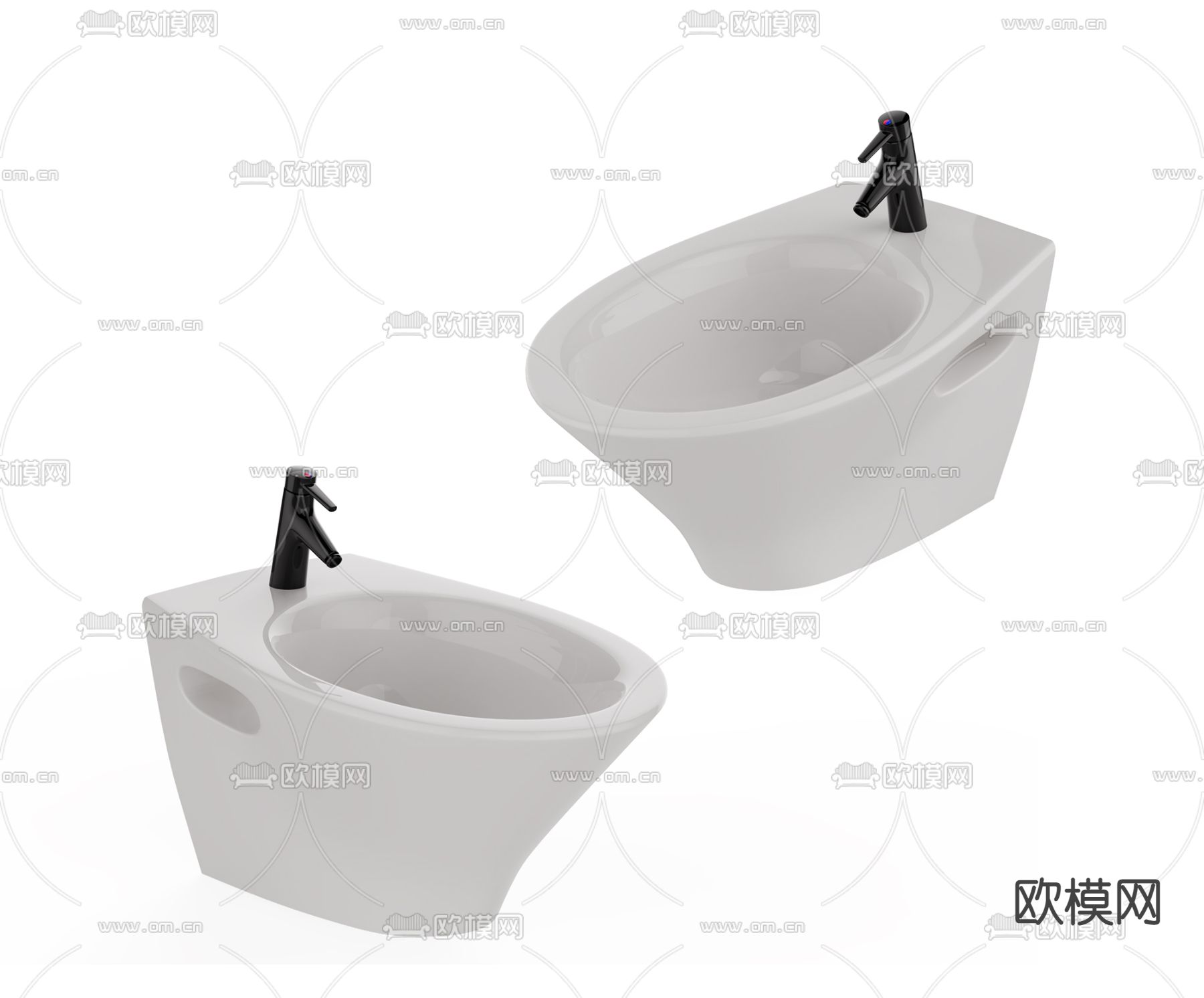 拖布槽 拖把池3d模型下载