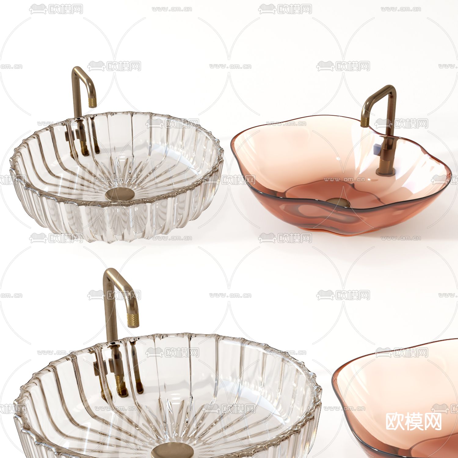 透明台盆 洗手盆3d模型下载