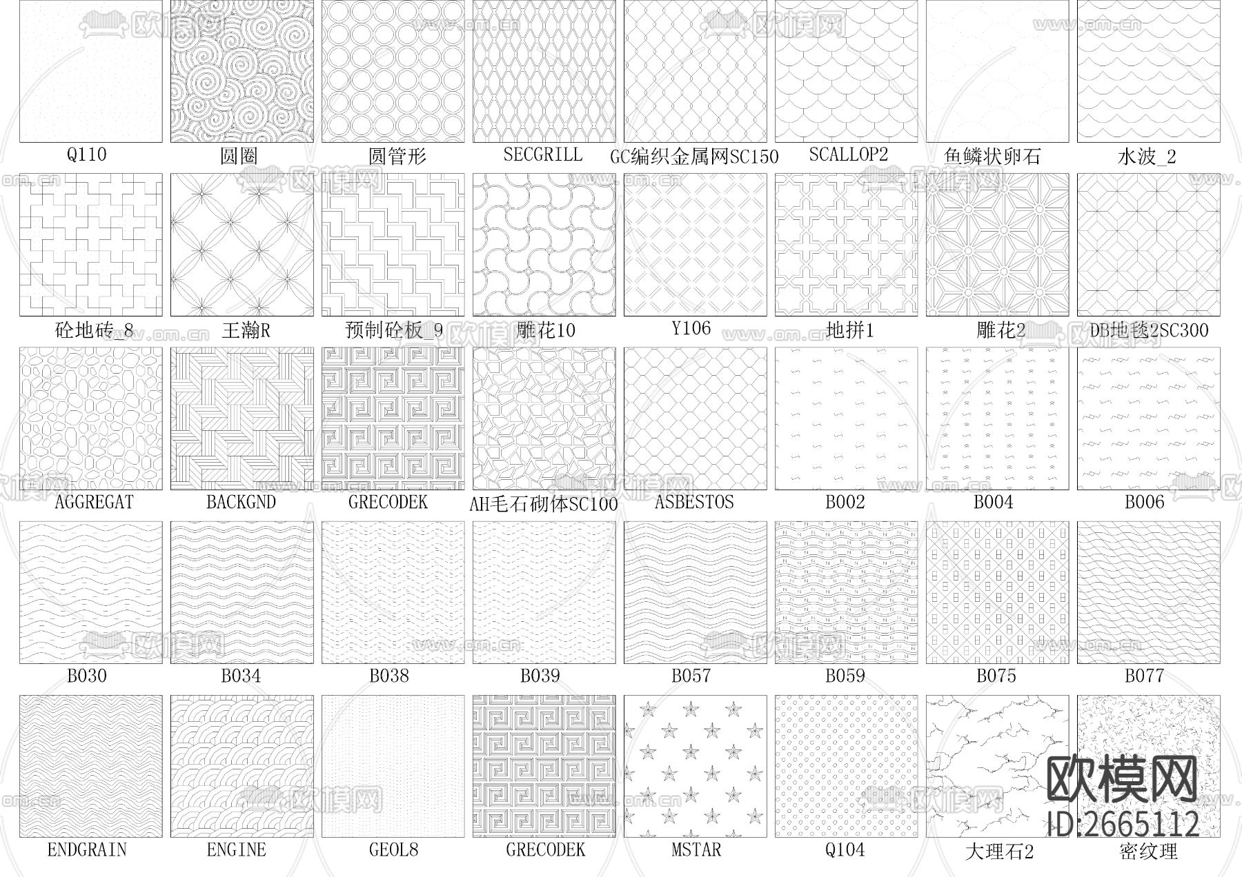 128款精选填充图案下载（渲染图4）