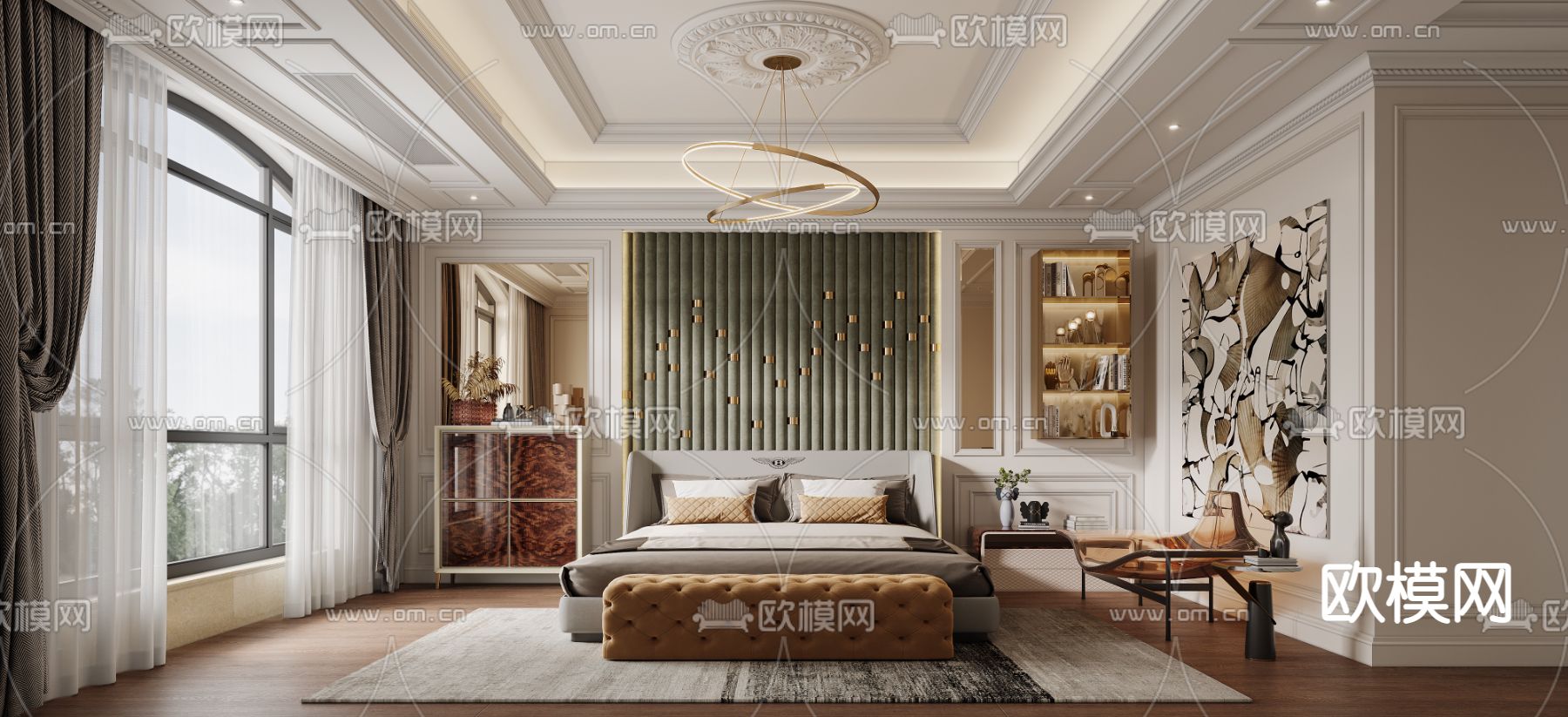 欧式卧室 主卧3d模型下载