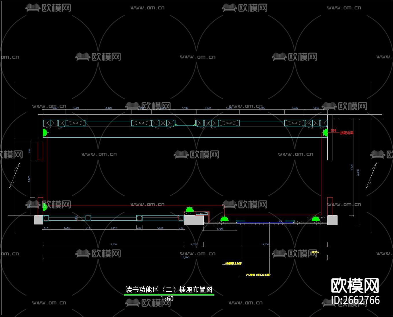 教室CAD施工图下载（渲染图5）