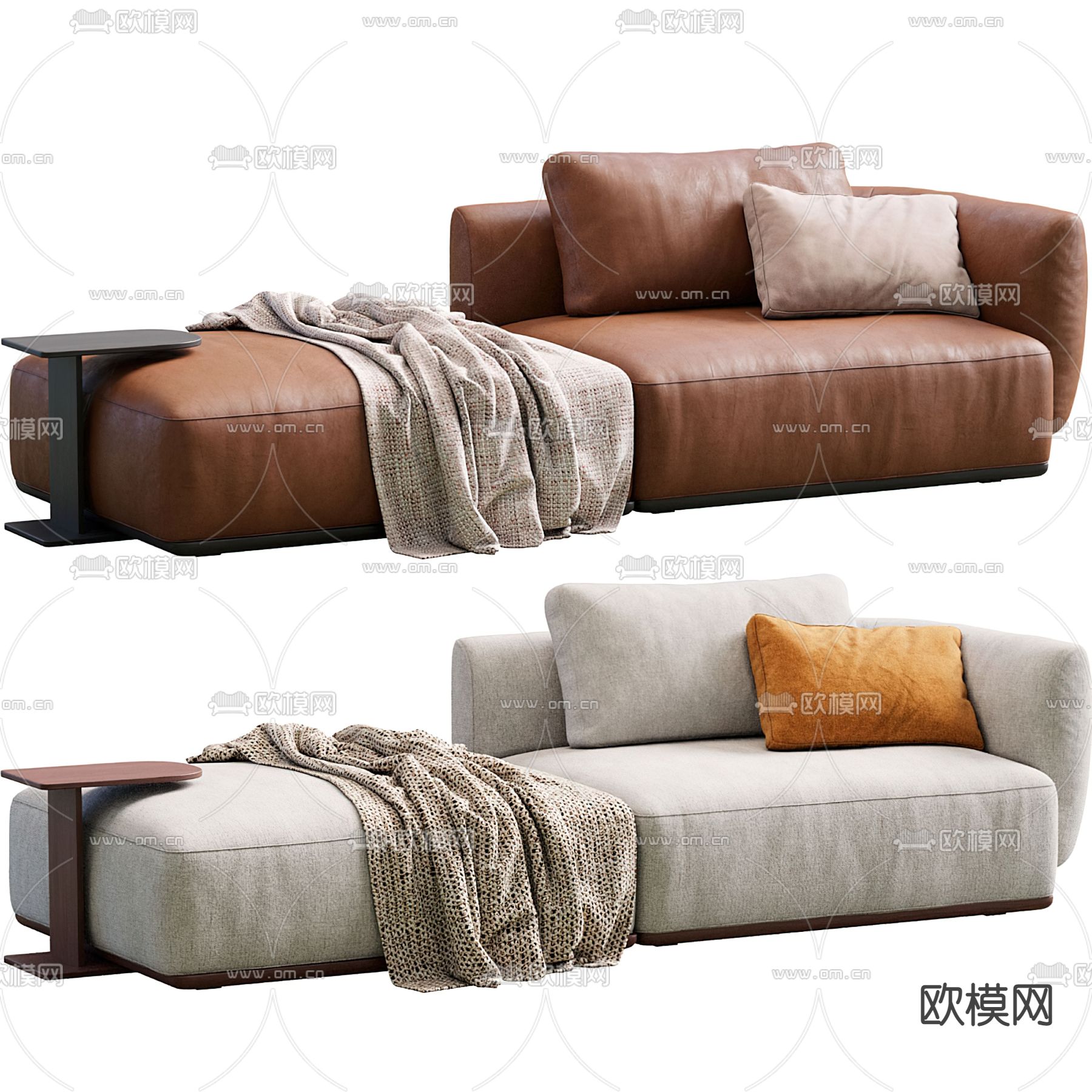 贵妃椅 美人榻3d模型下载（渲染图2）