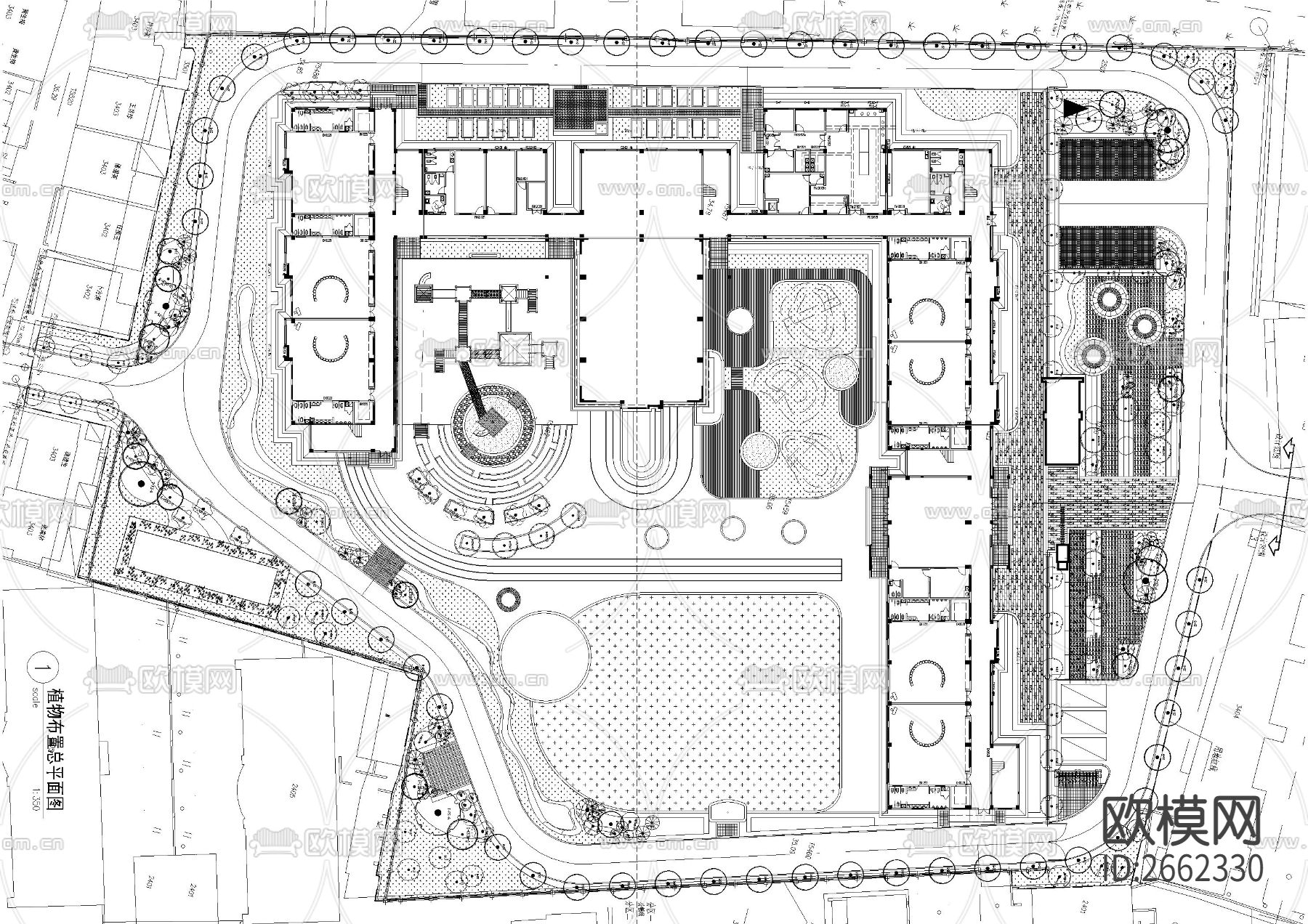 幼儿园景观CAD施工图下载（渲染图1）