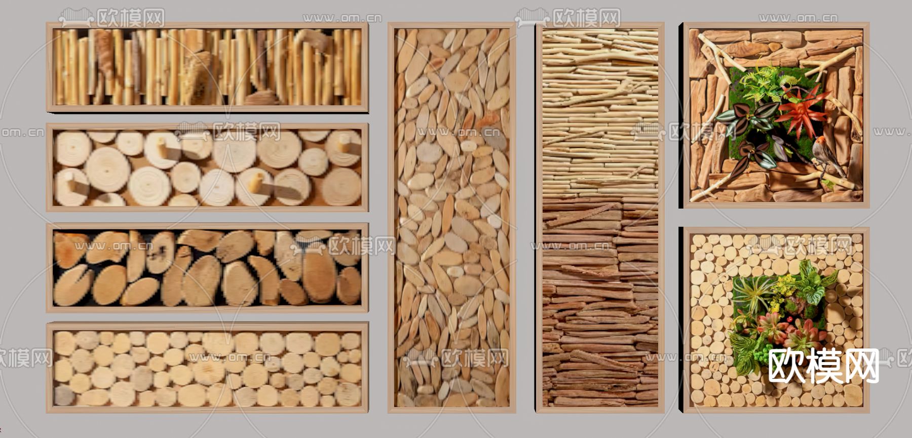 侘寂装饰 立体挂饰免费3d模型下载