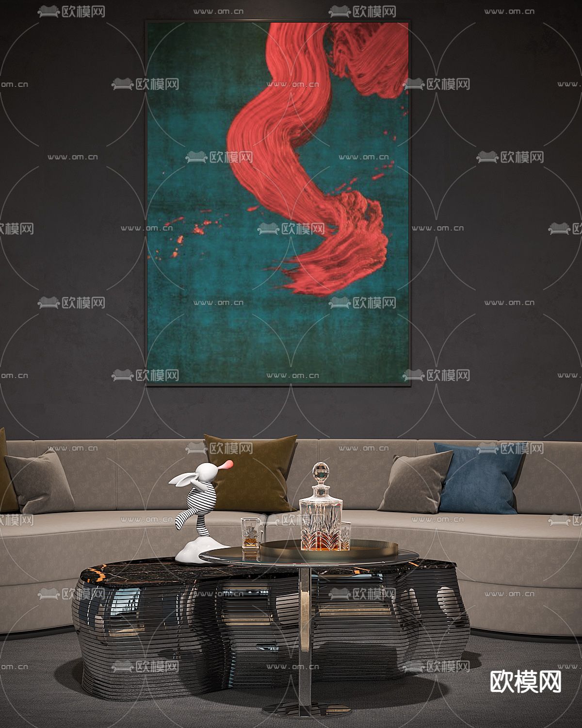 影音室 视听室 家庭影院3d模型下载（渲染图2）