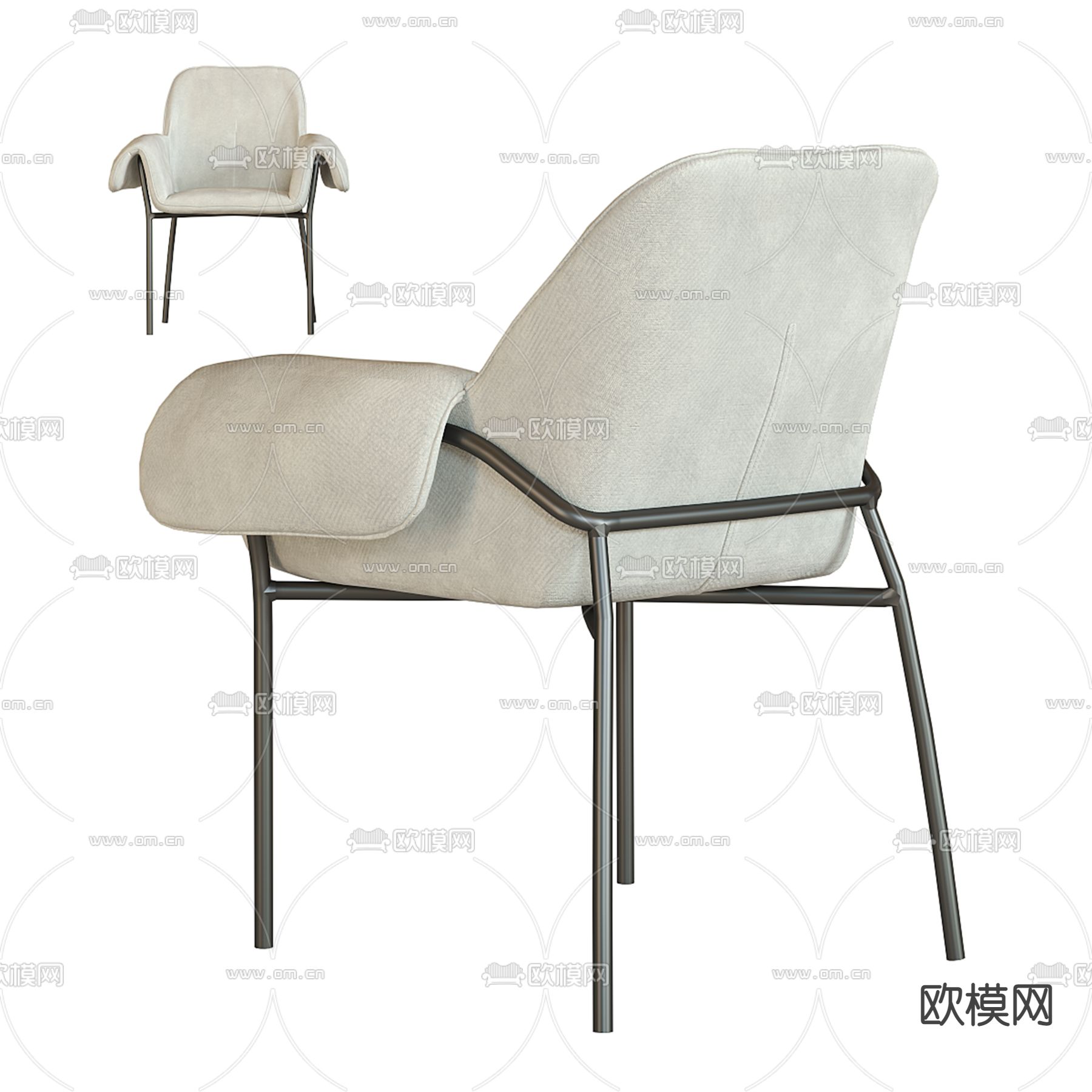 Cassina 休闲椅3d模型下载（渲染图2）