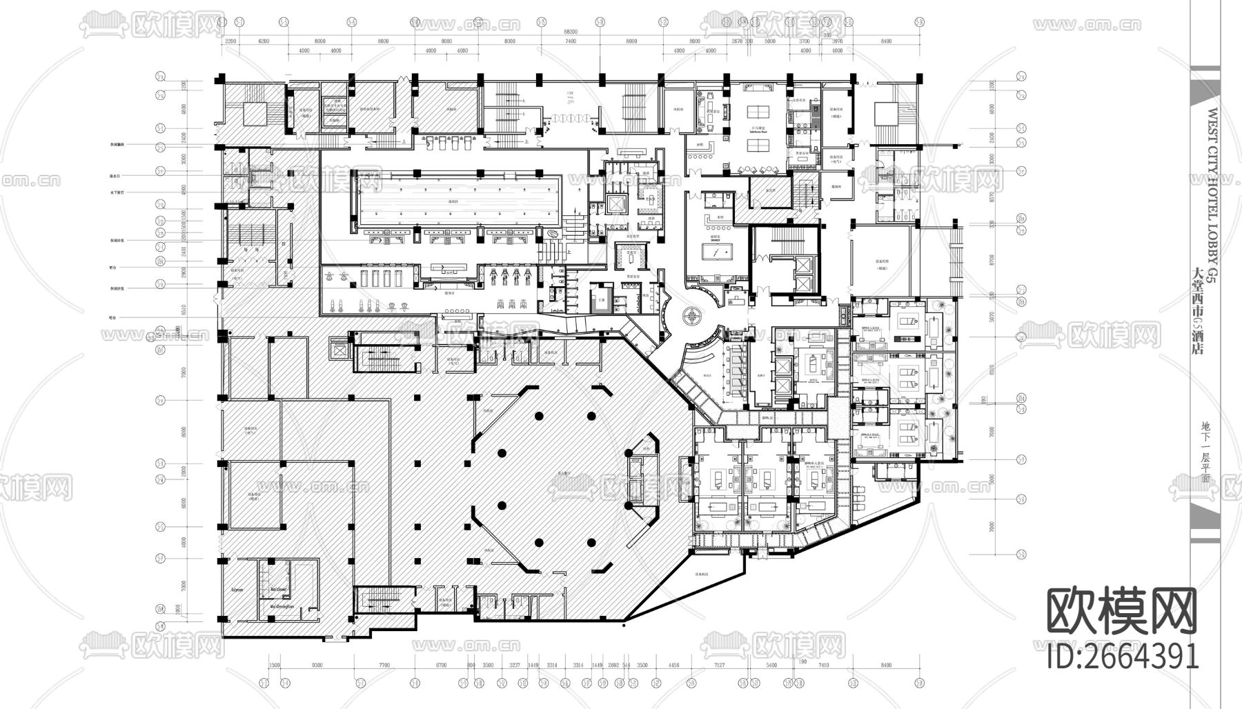 龙源国际和平大酒店cad施工图下载（渲染图6）