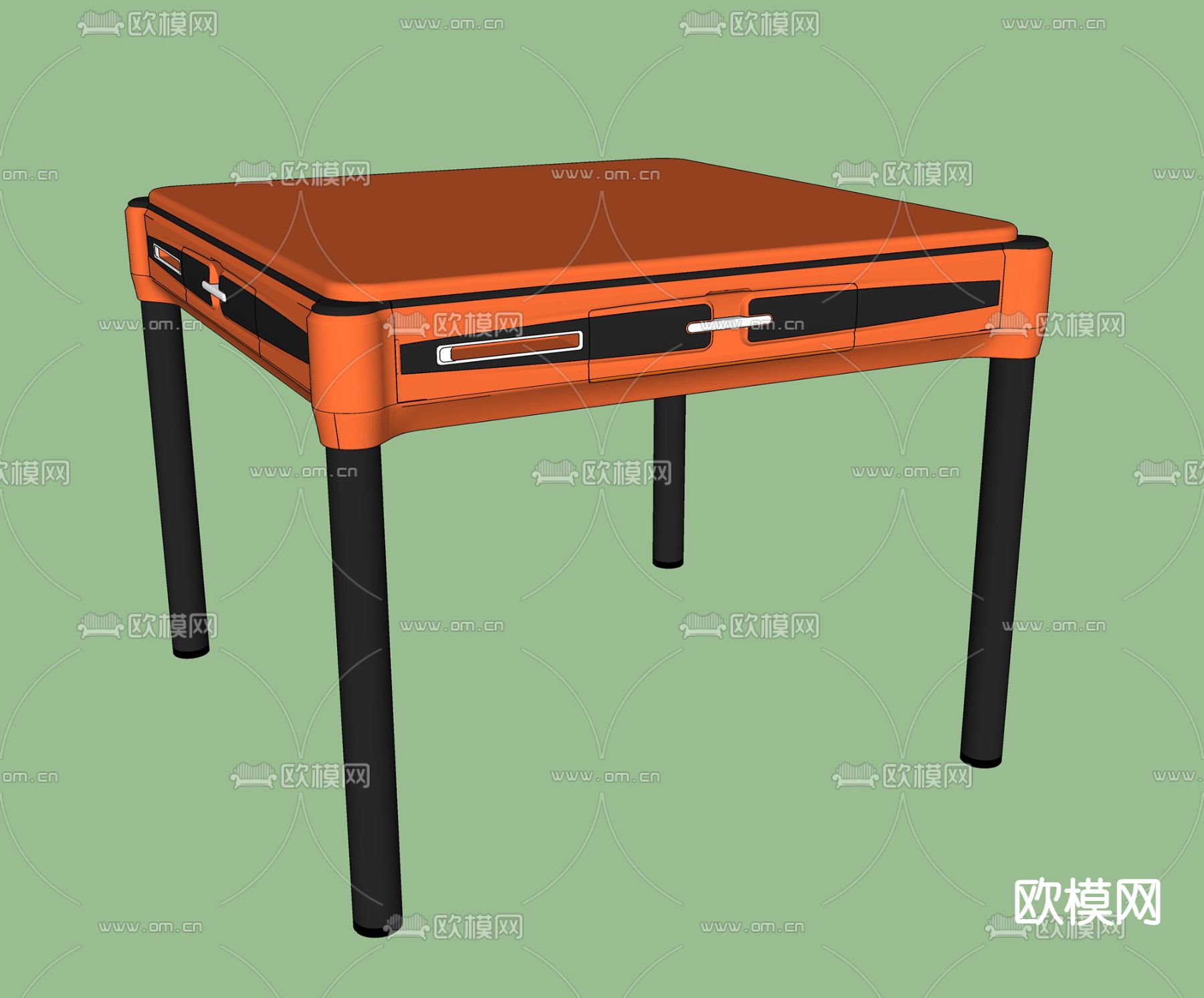 麻将机su模型下载（渲染图2）