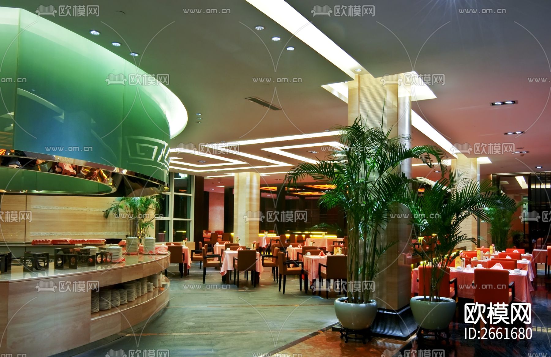 五星级园林酒店CAD施工图下载（渲染图2）