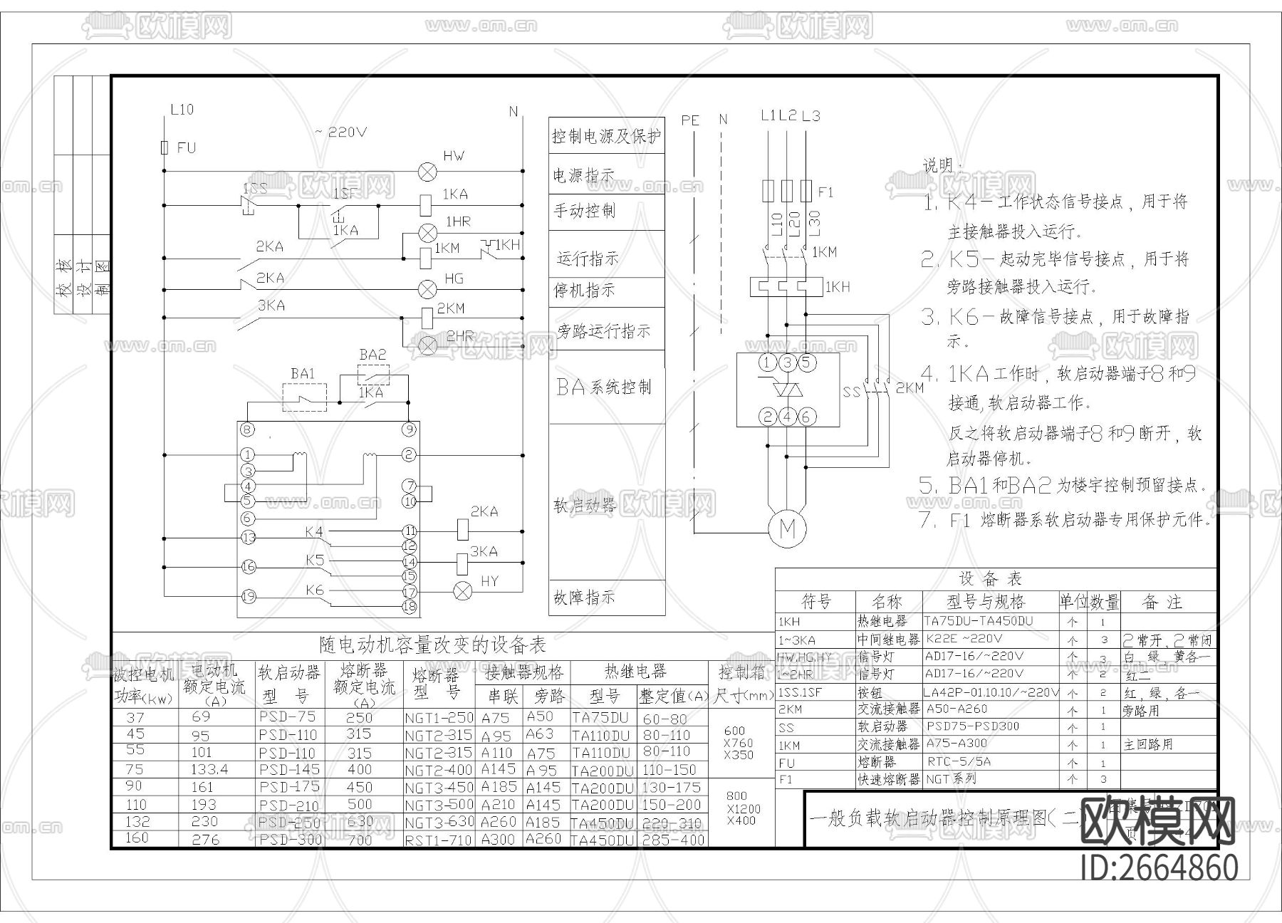 一般负载软启动器控制原理节点大样下载（渲染图2）