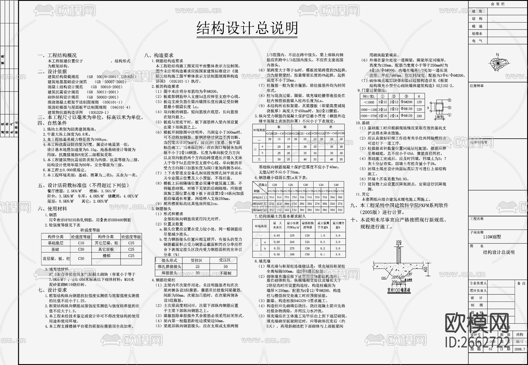 住宅混凝土结构CAD施工图下载（渲染图1）