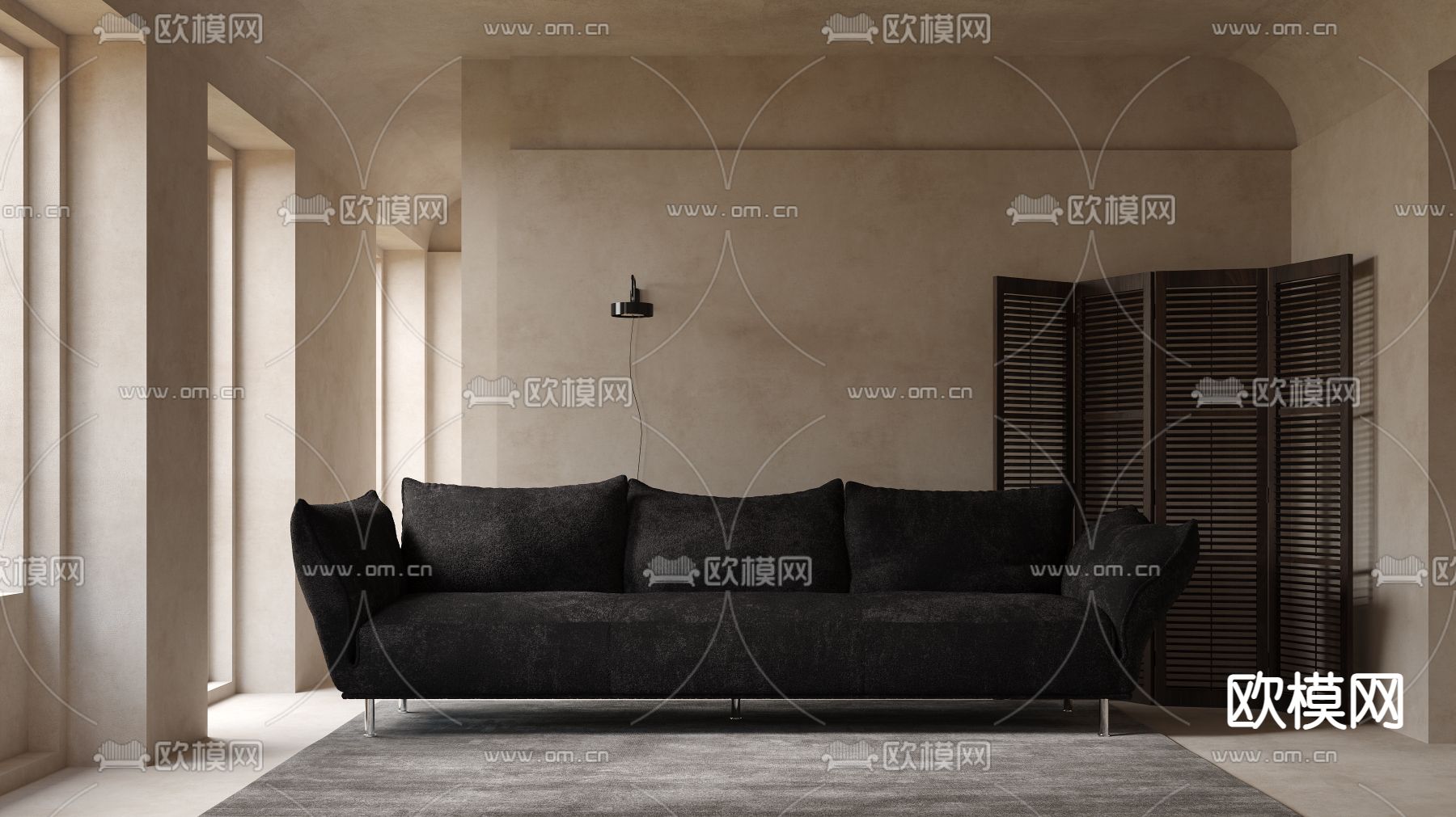 edra 多人沙发3d模型下载