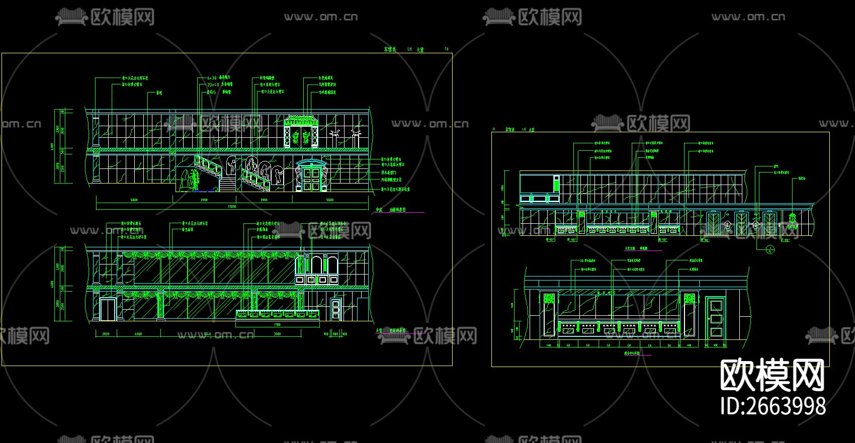 某宾馆CAD施工图下载（渲染图2）