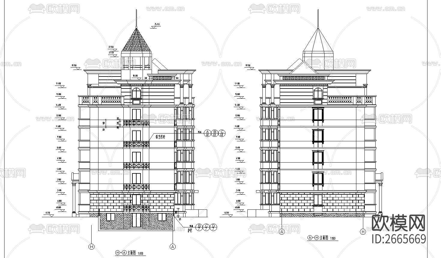 憩园山庄全套CAD施工图下载（渲染图2）