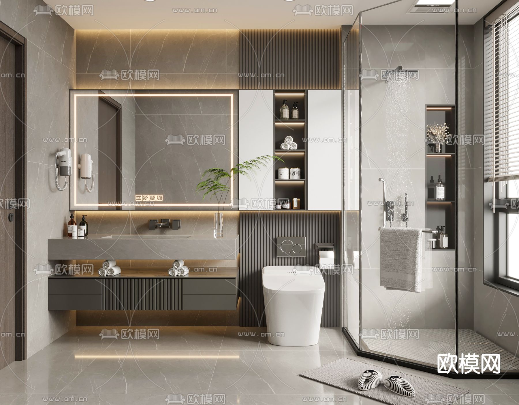 卫生间 浴室 洗手间3d模型下载