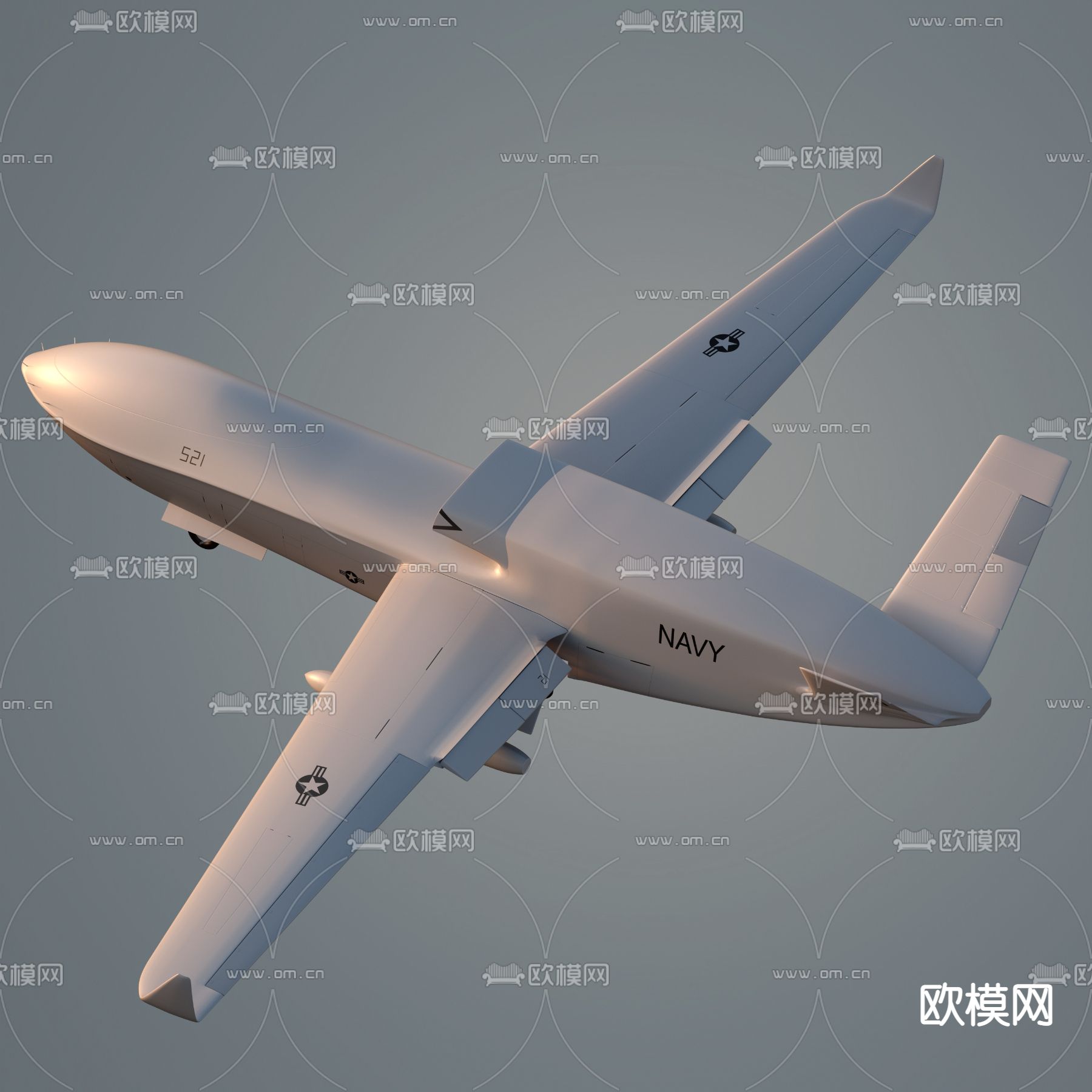 MQ-25飞机 波音无人机3d模型下载（渲染图3）