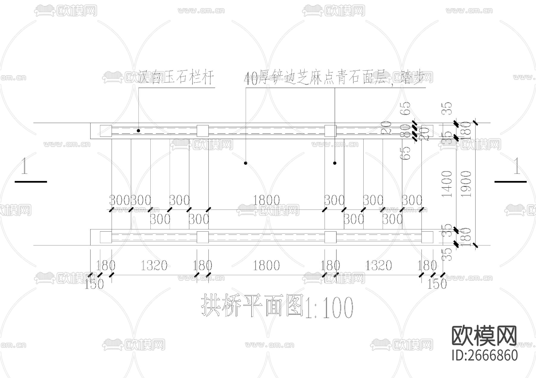 曲桥拱桥CAD节点大样下载（渲染图5）