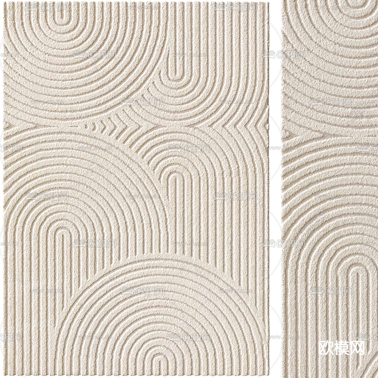 现代地毯su模型下载（渲染图1）