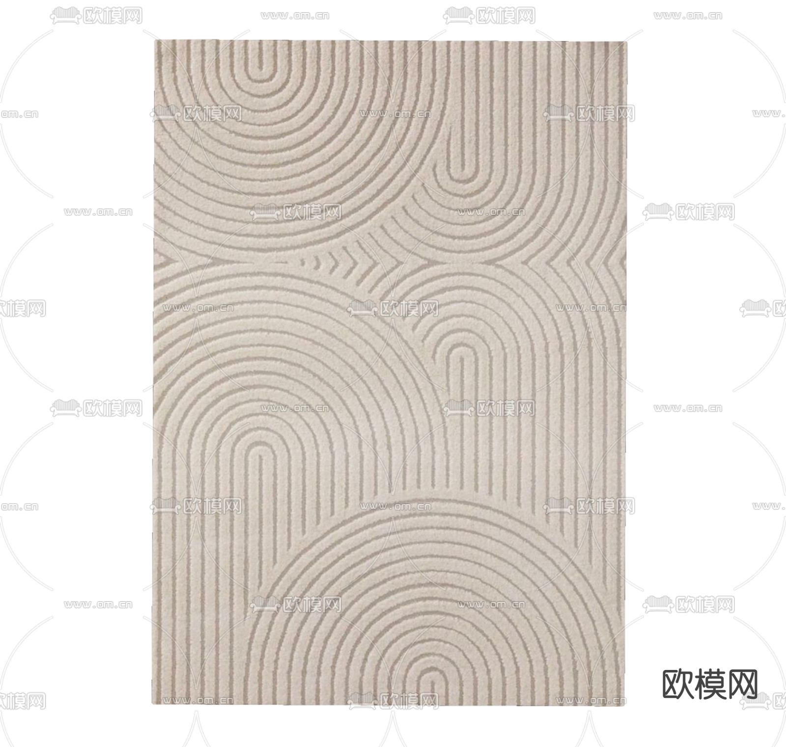 现代地毯su模型下载（渲染图2）