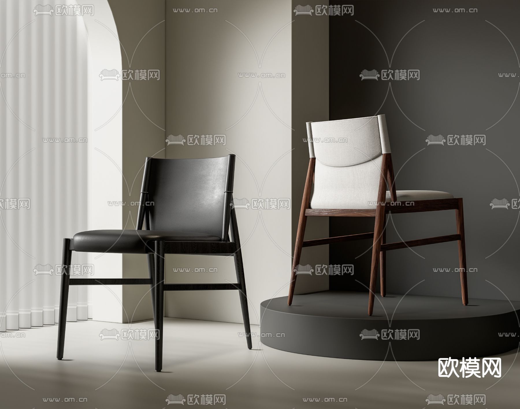 现代椅子 餐椅3d模型下载