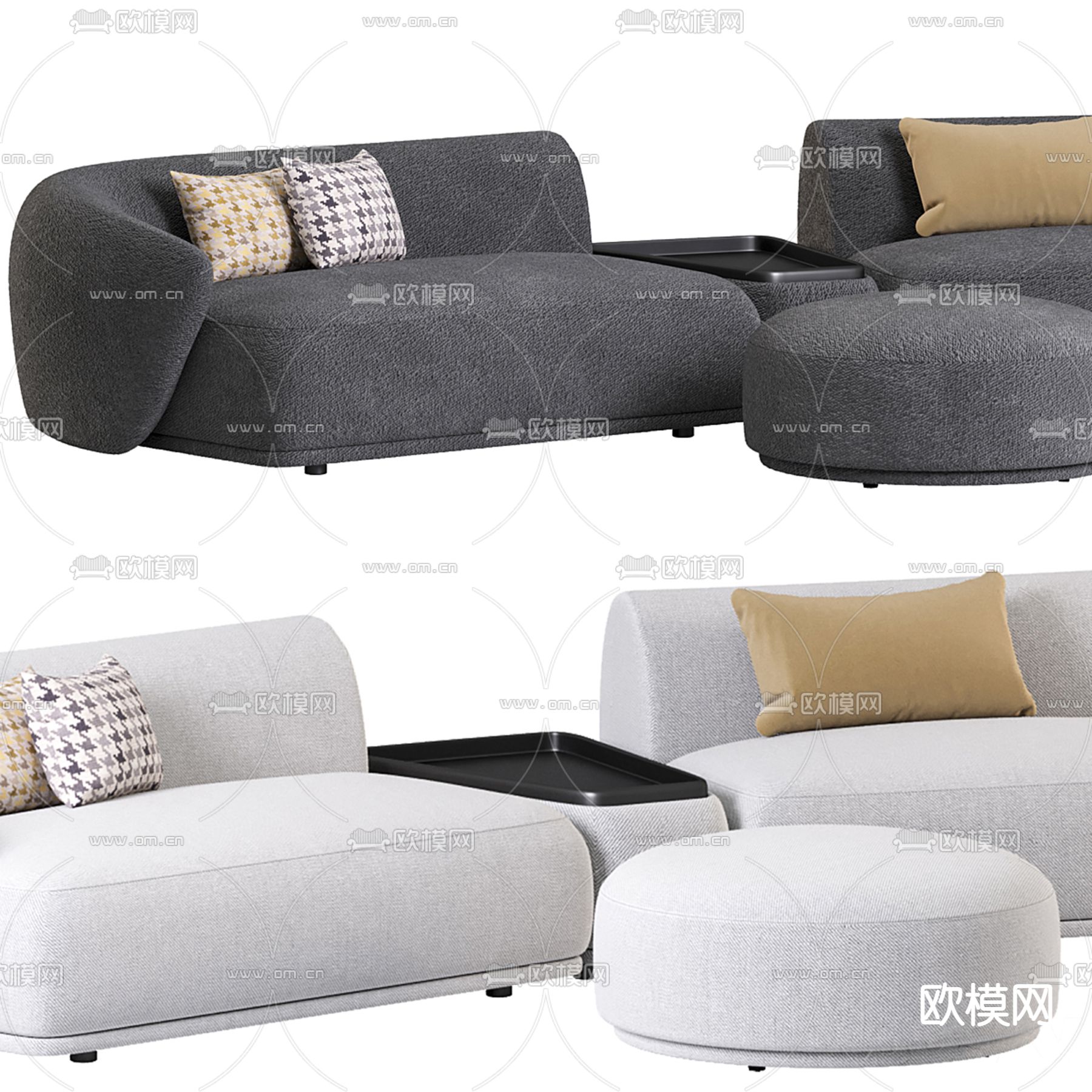 Meridiani 多人沙发3d模型下载（渲染图2）