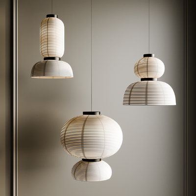  新中式编织吊灯su模型 