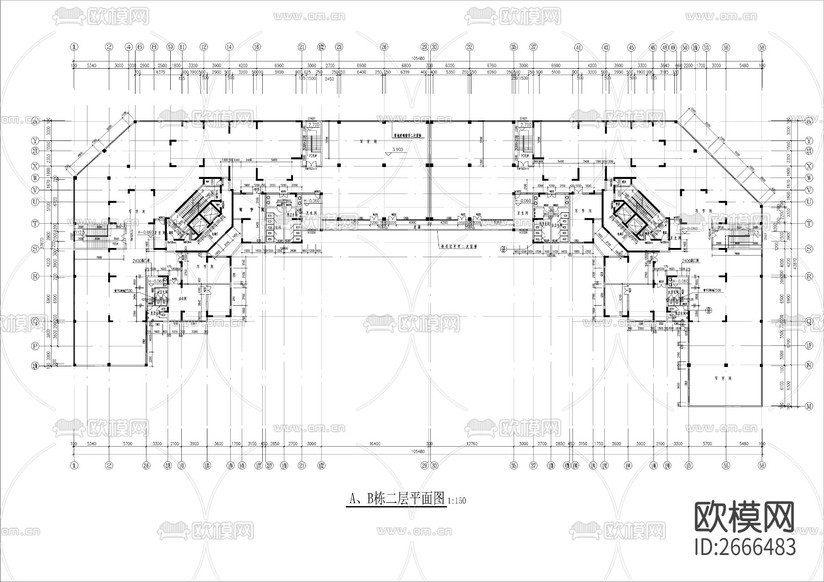 高層建筑全套cad施工圖下載(渲染圖1)