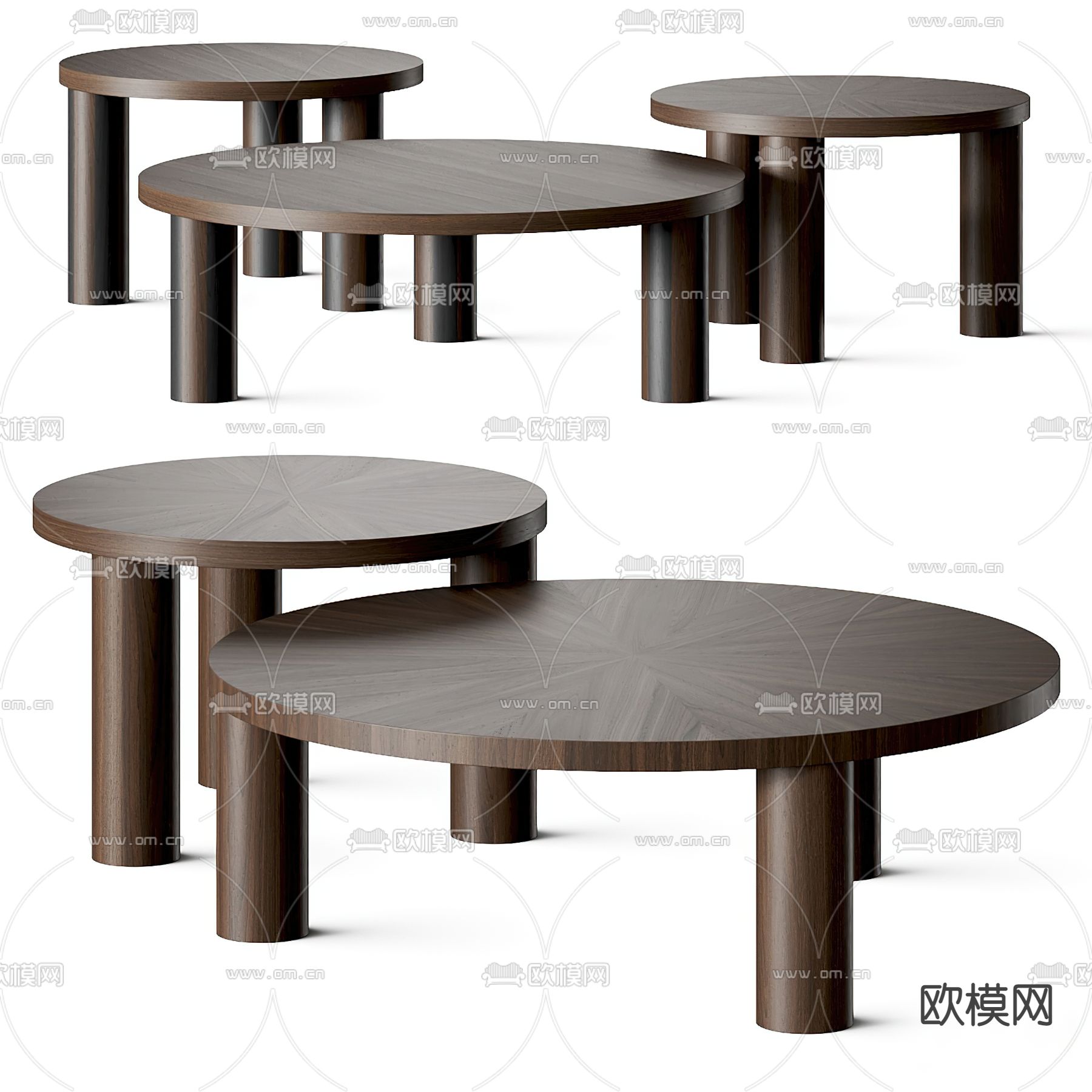 poliform 子母茶几3d模型下载