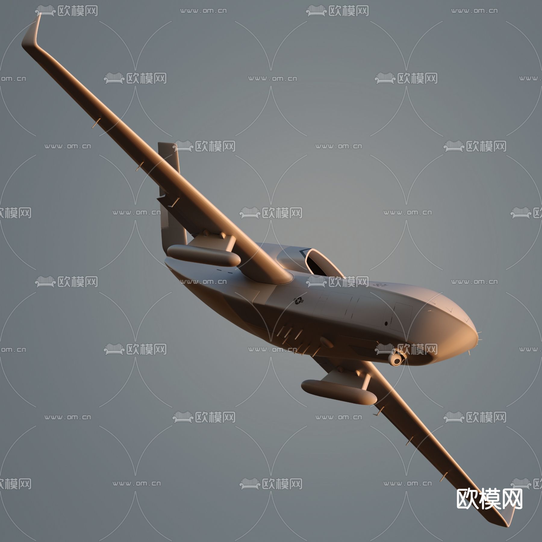 MQ-25飞机 波音无人机3d模型下载（渲染图2）