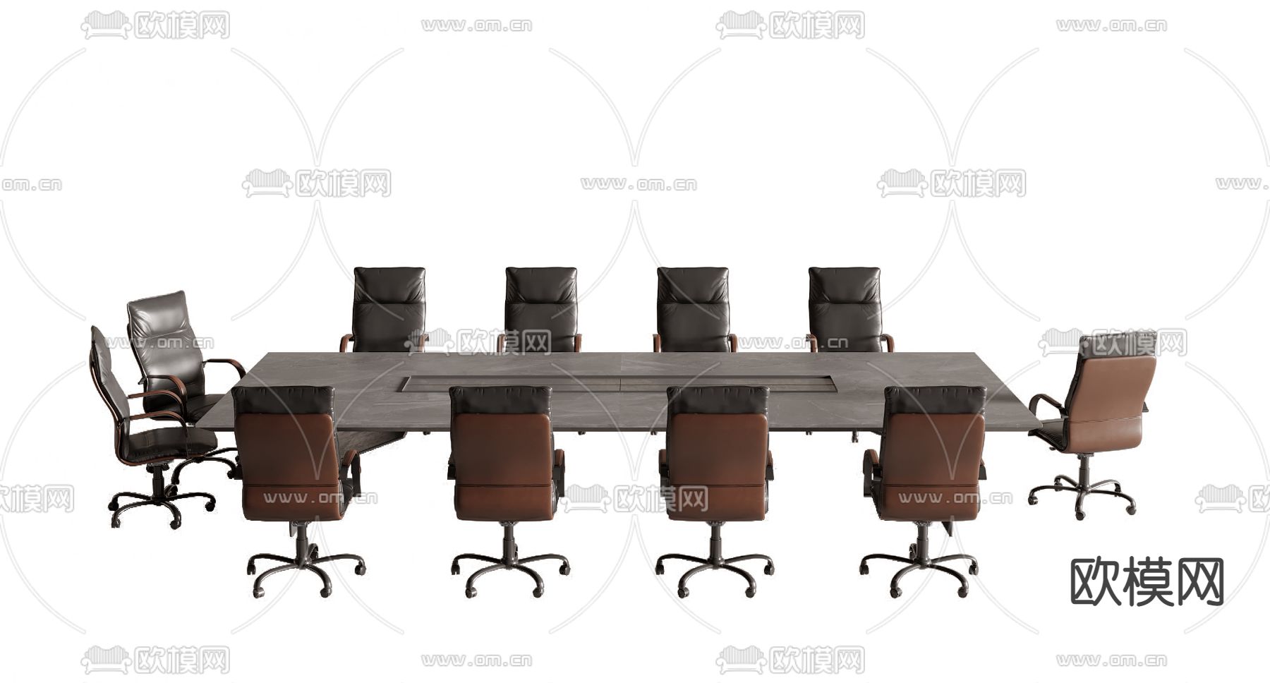 会议桌 会议台3d模型下载