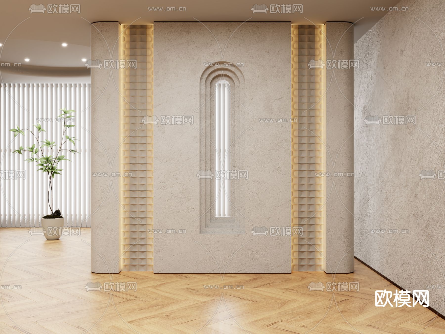 玄关屏风 隔断3d模型下载