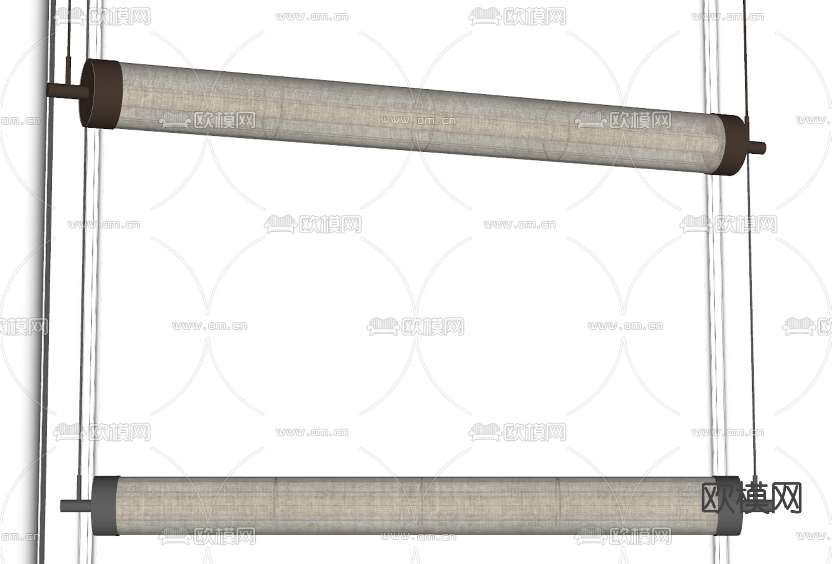 新中式吊灯su模型下载（渲染图2）