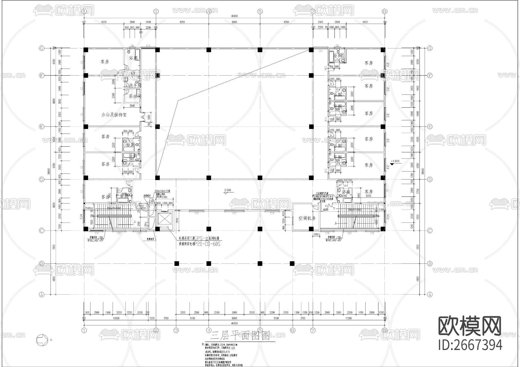 静音寺CAD施工图下载（渲染图8）