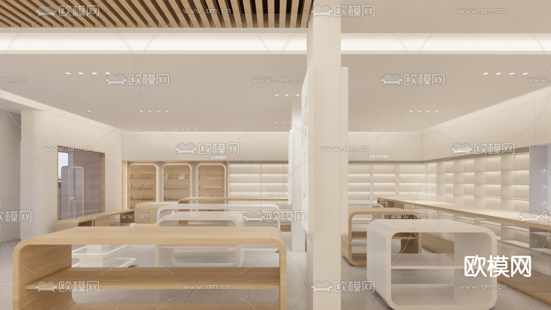 药店 药品架su模型下载（渲染图2）