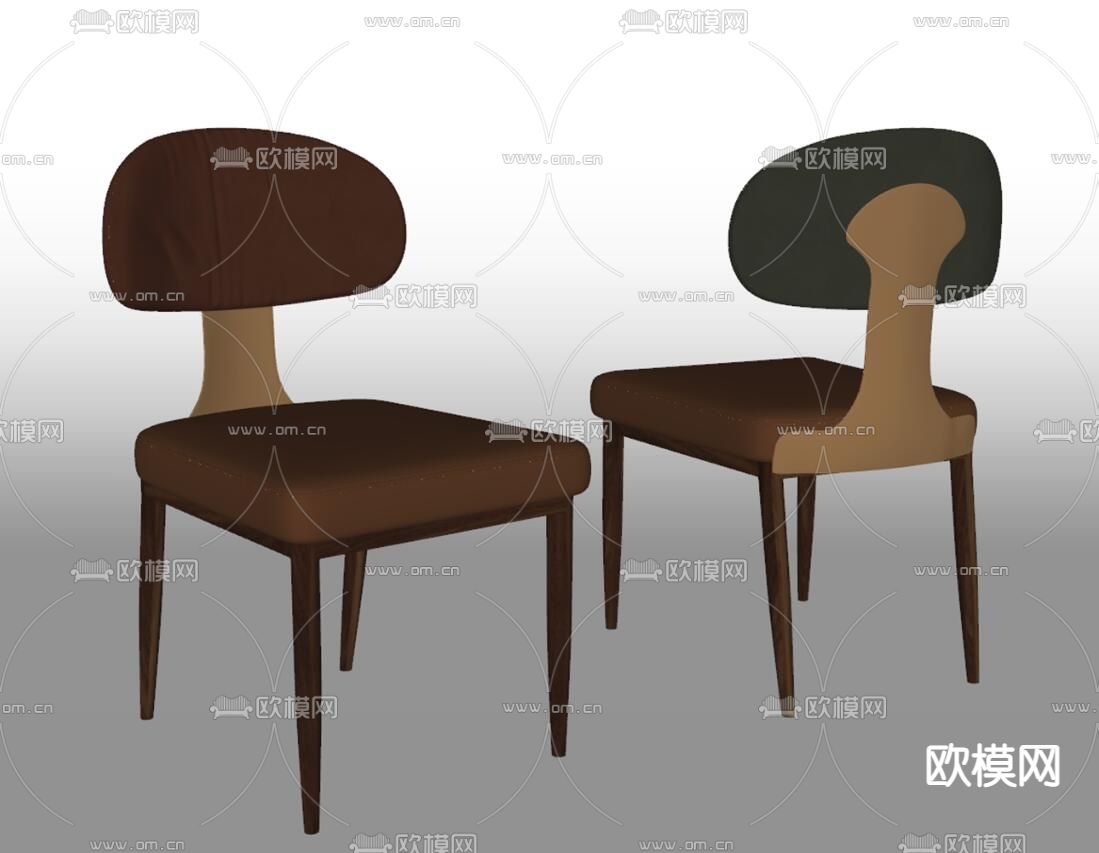 现代餐椅su模型下载（渲染图2）