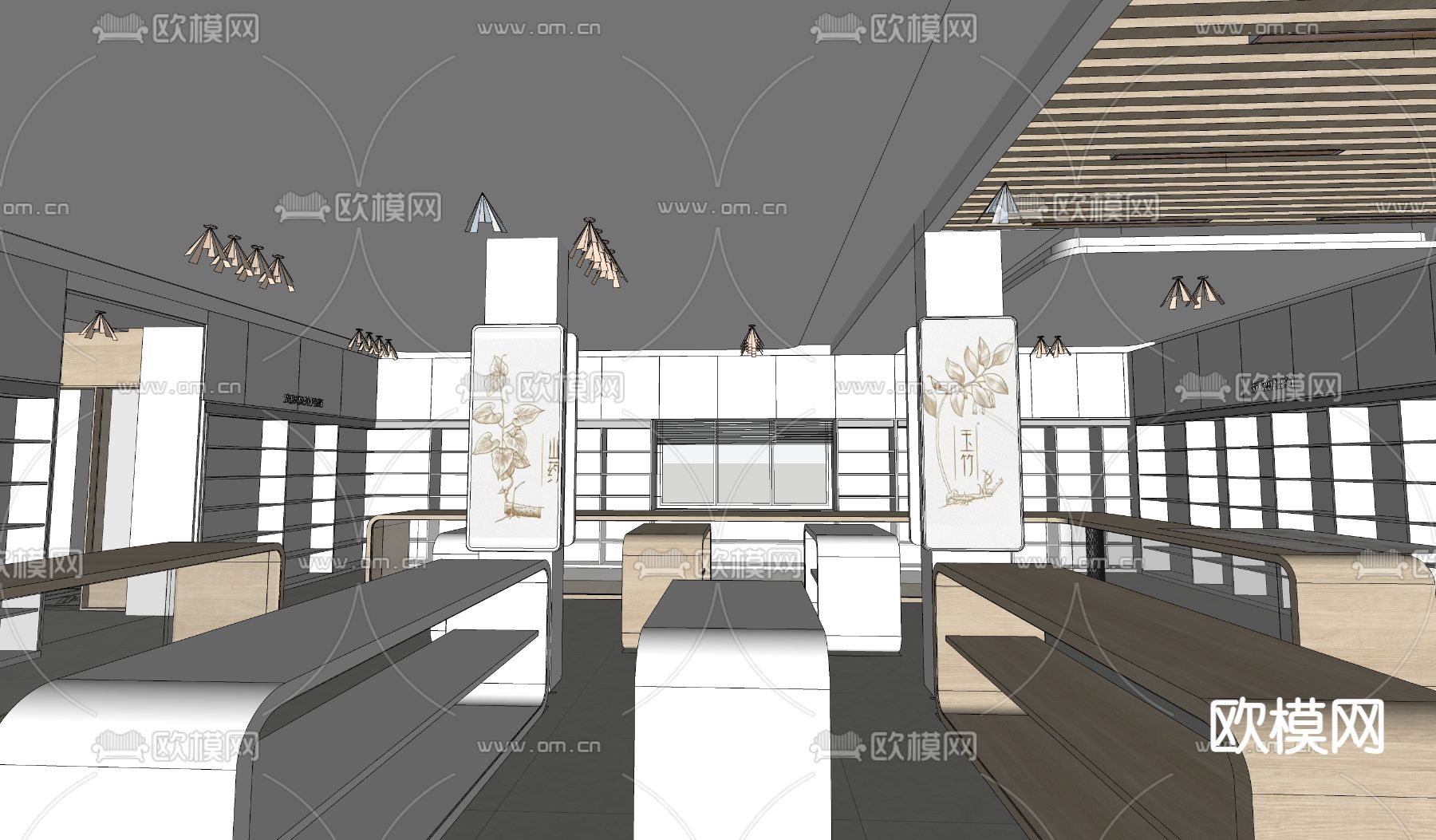 药店 药品架su模型下载（渲染图3）