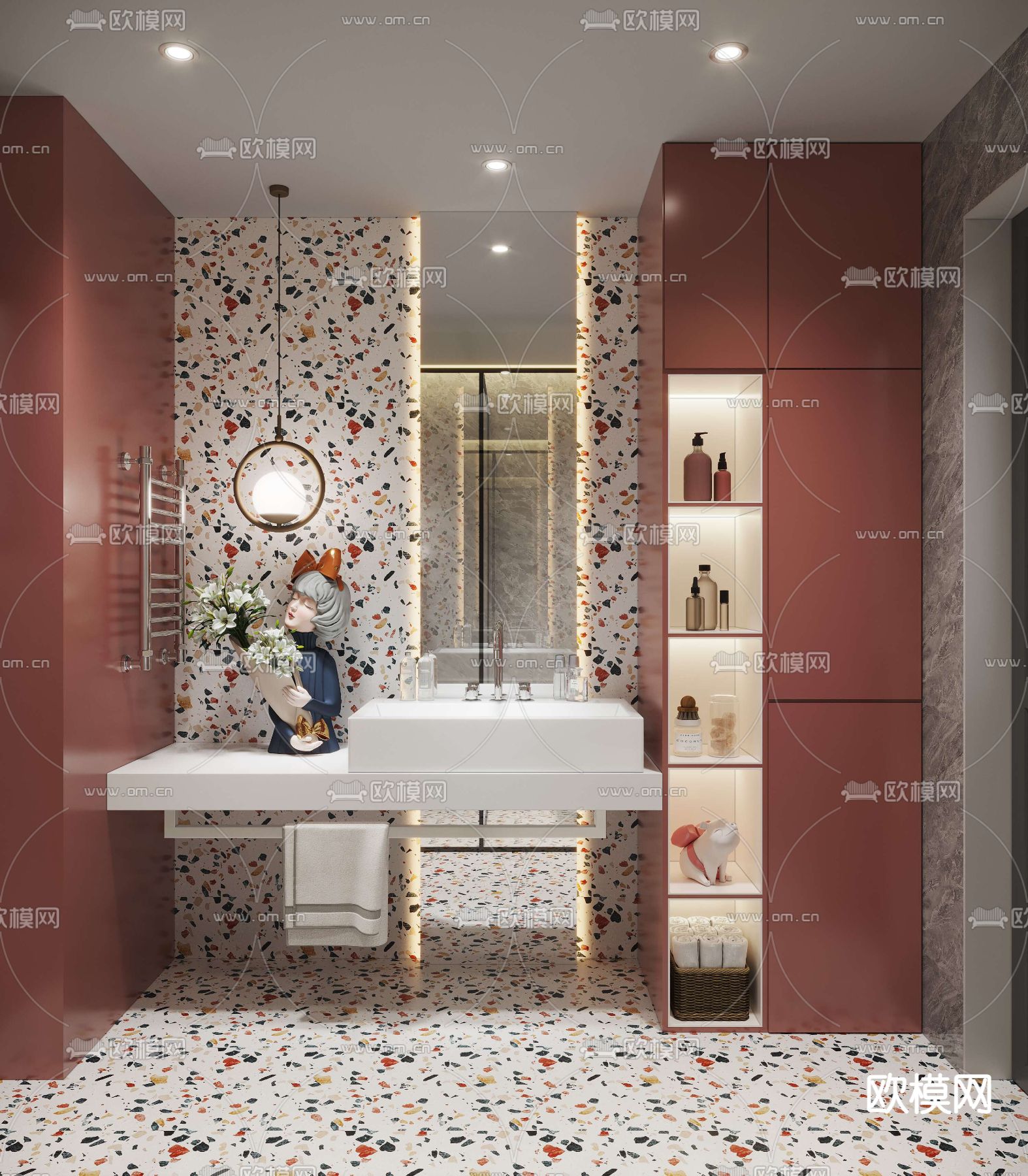 卫生间 浴室 洗手间su模型下载（渲染图1）