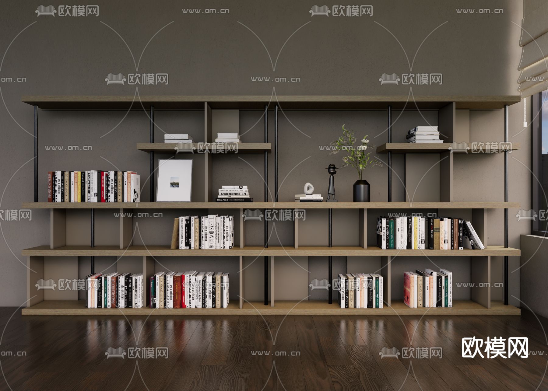 书架 书柜3d模型下载