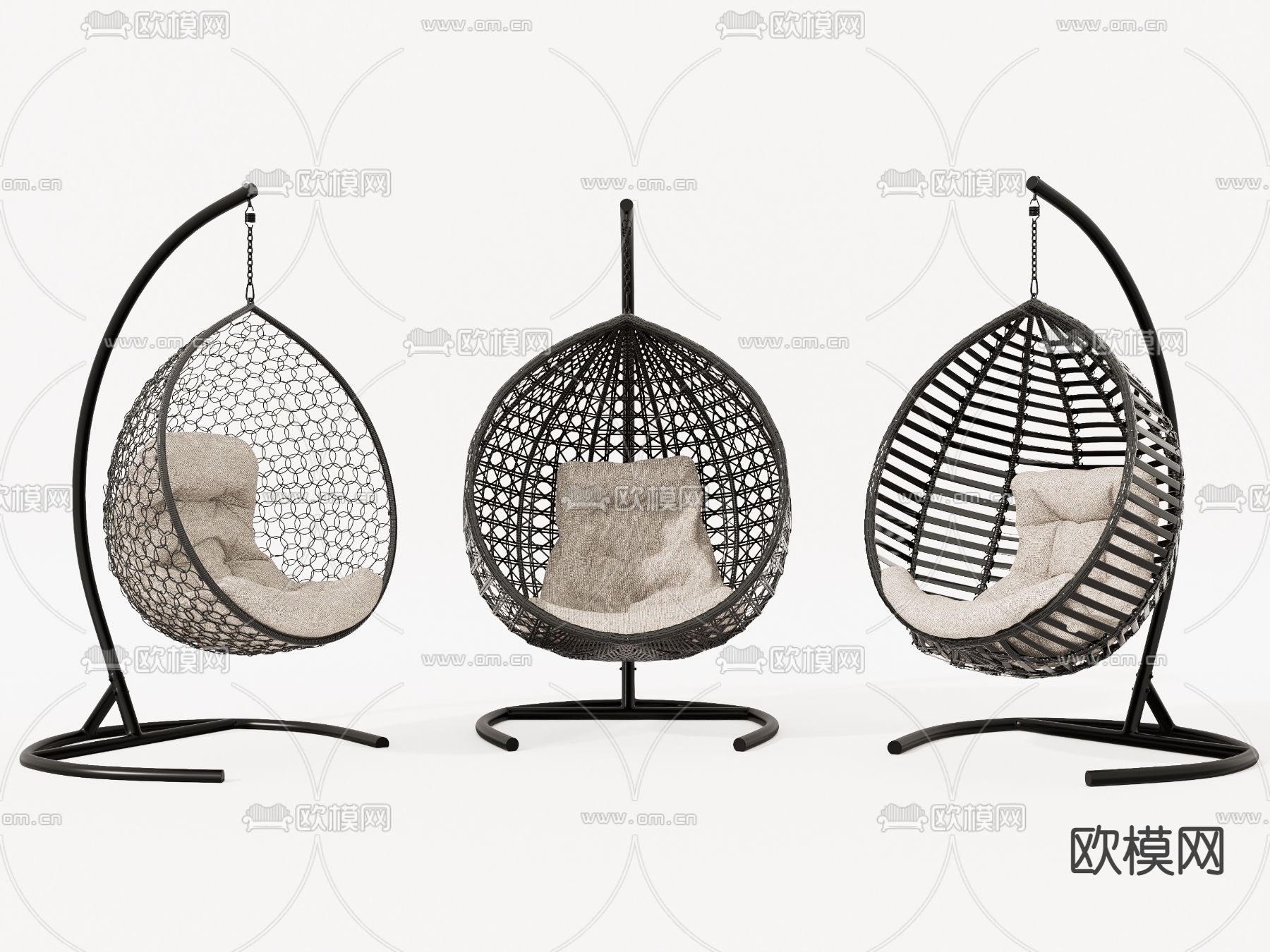 秋千椅 吊椅su模型