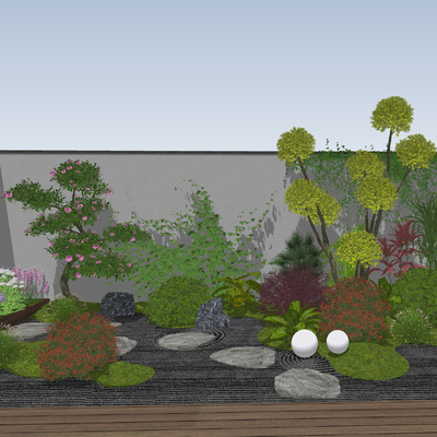  景观树 灌木球su模型 