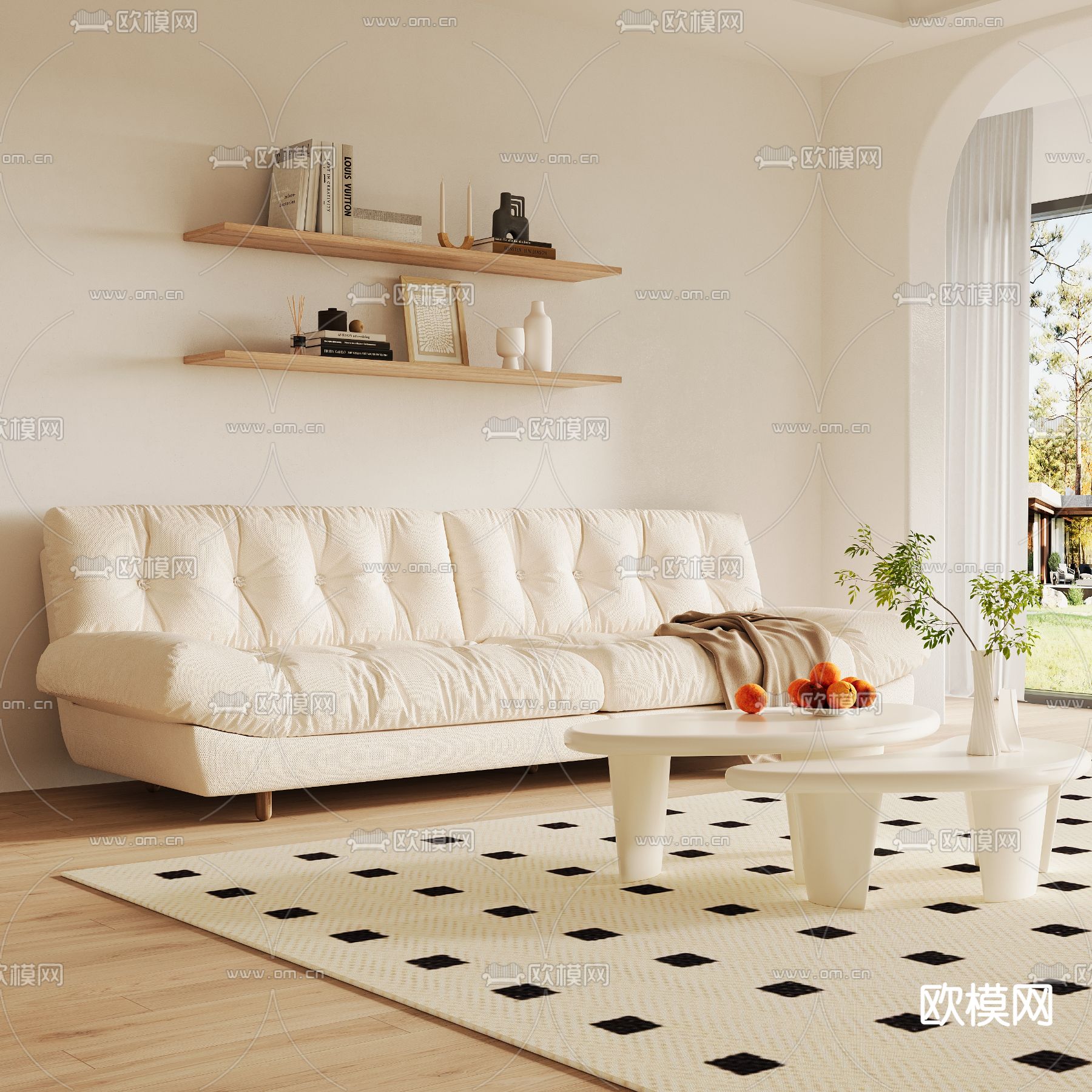 双人沙发 软体沙发3d模型下载