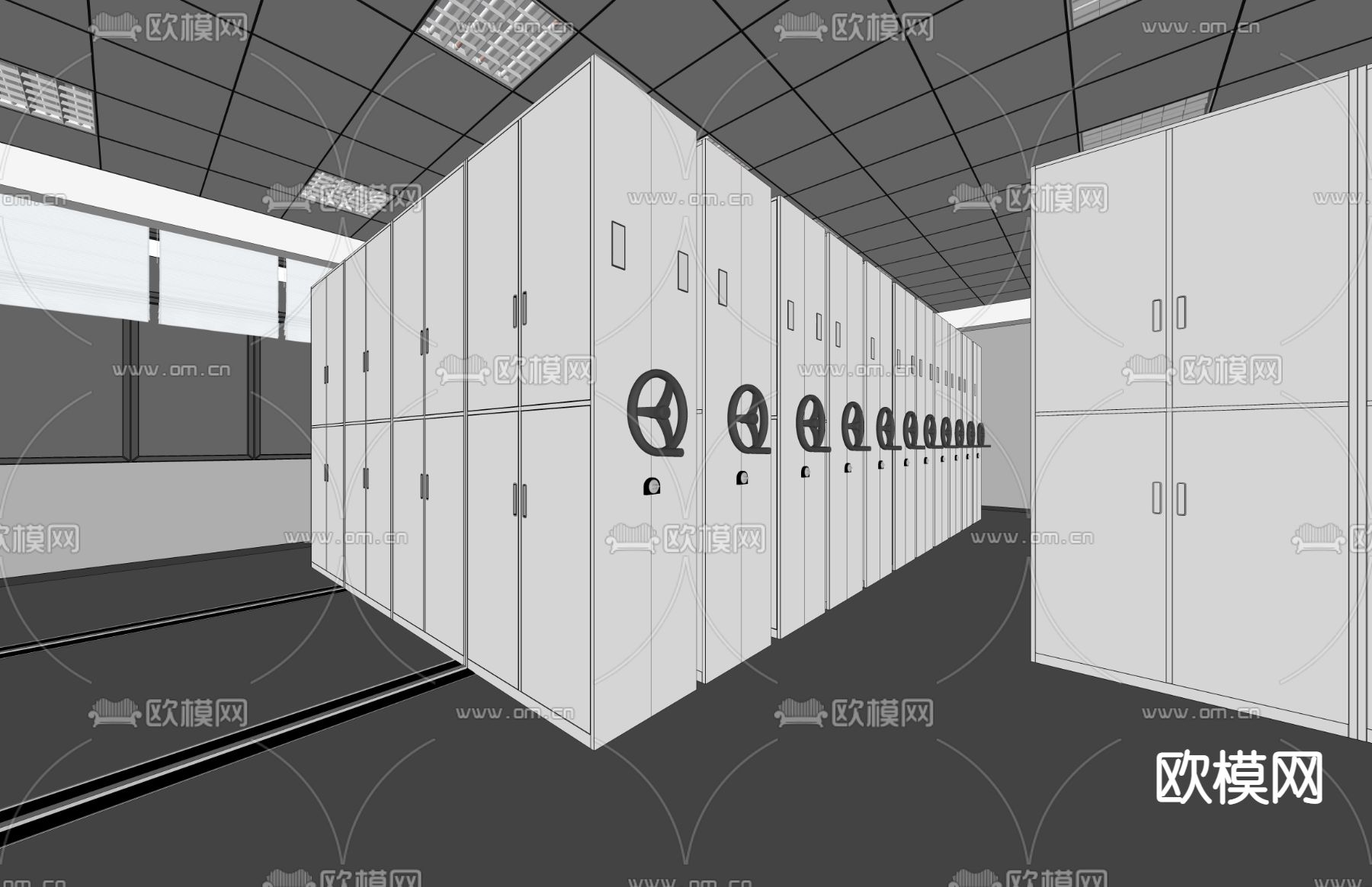 档案资料室su模型下载（渲染图2）