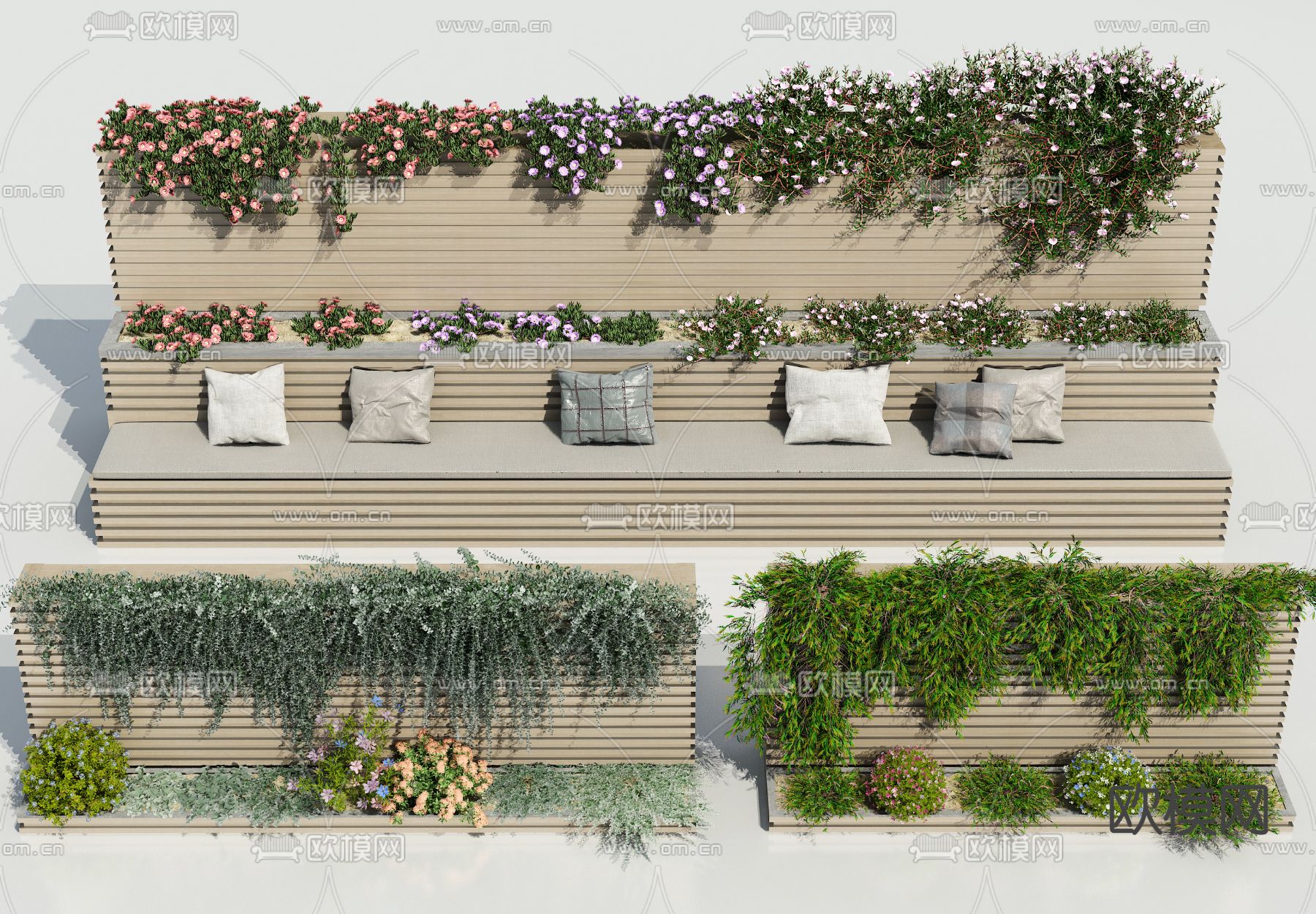 藤曼绿植 爬山虎3d模型下载