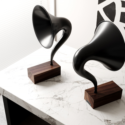  现代留声机 音响su模型 