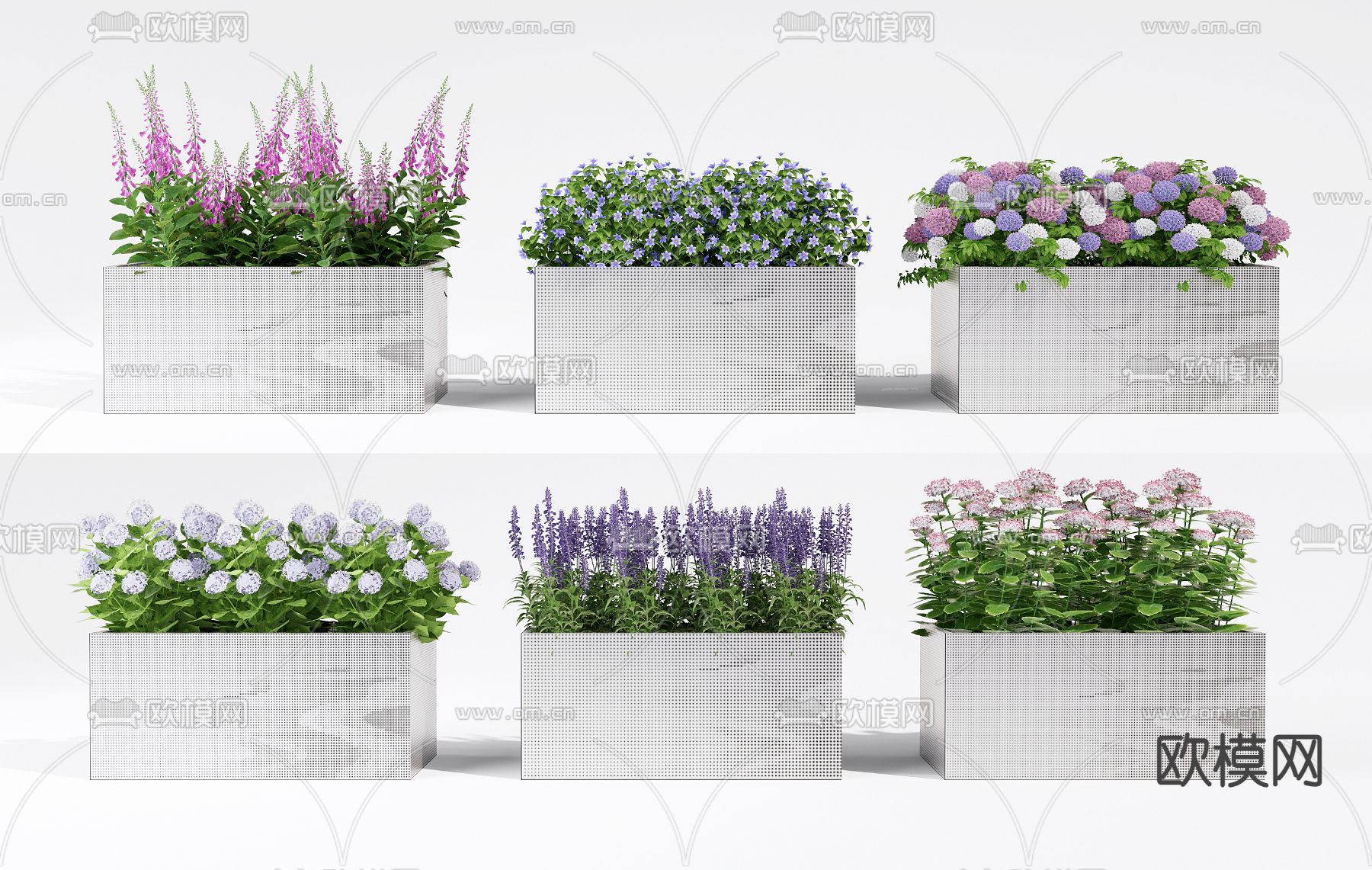 花草 花箱 花坛su模型下载（渲染图1）