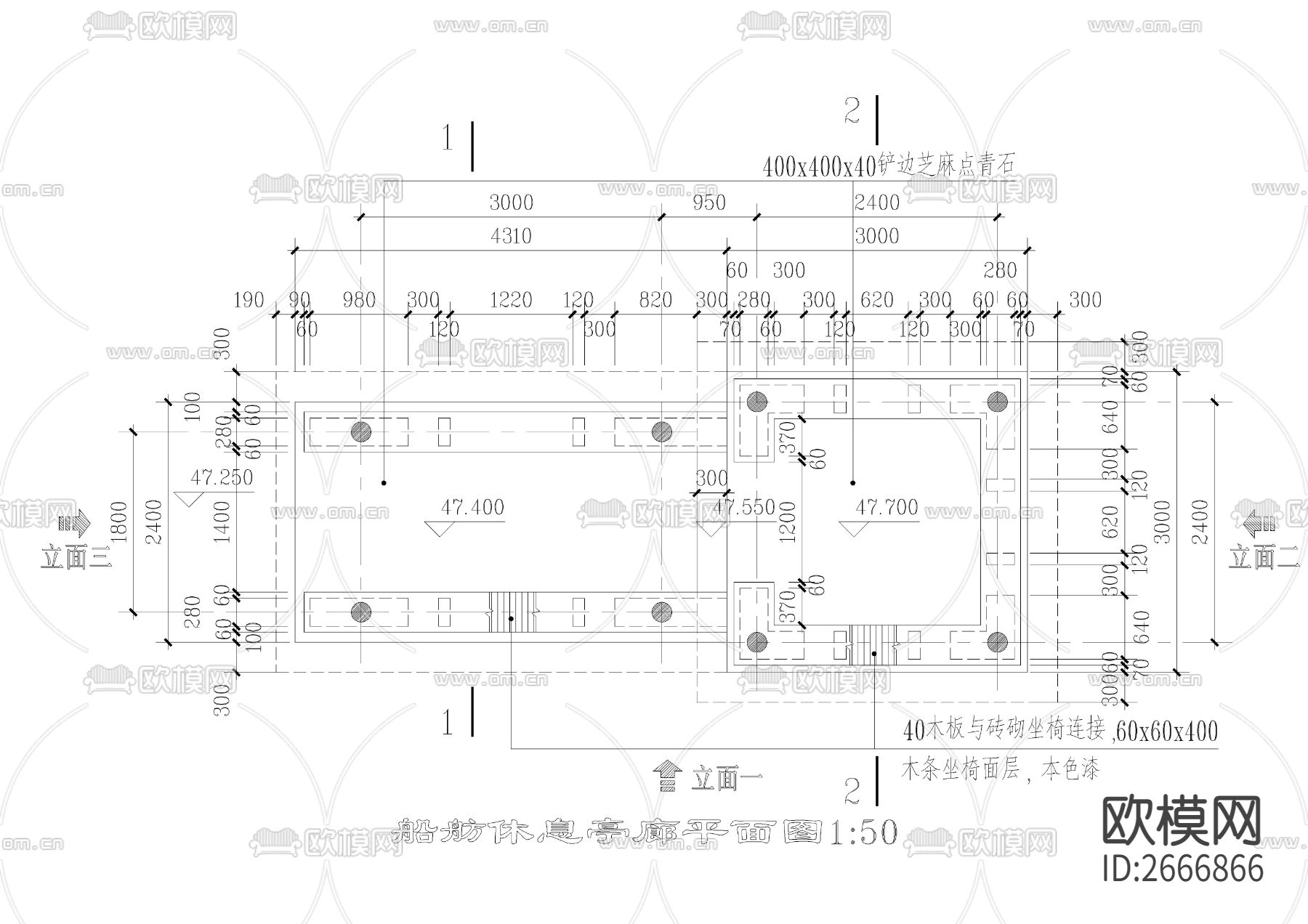 廊亭CAD节点大样下载（渲染图1）